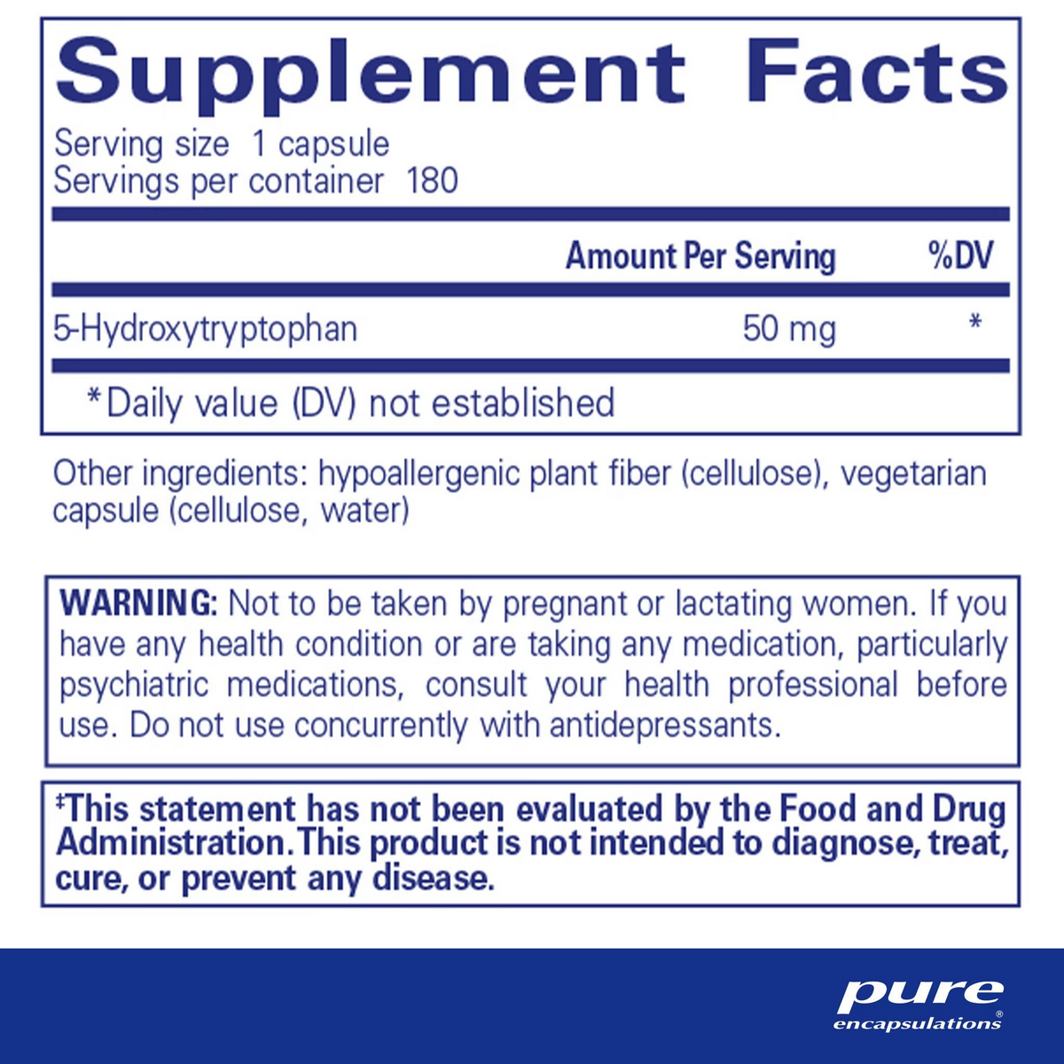 5-HTP (5-hydroxytryptophan) 50 mg