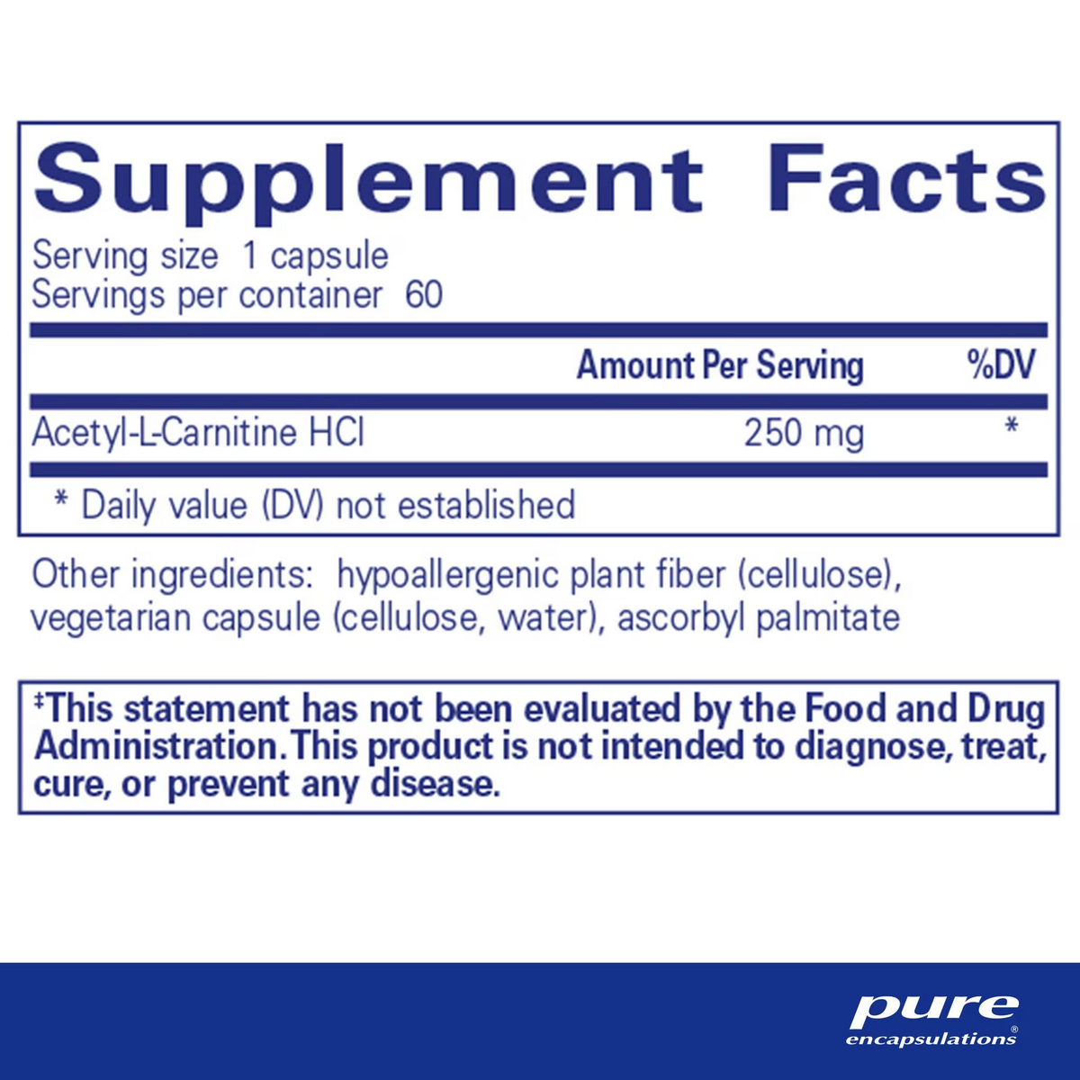 Acetyl-l-Carnitine 250 mg