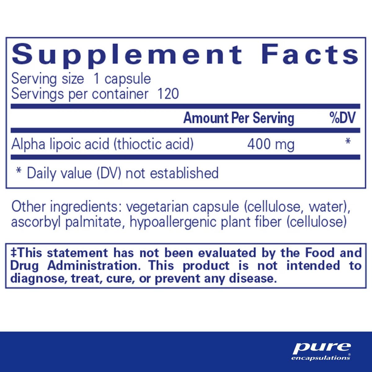 Alpha Lipoic Acid 400 mg