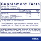 Betaine HCl Pepsin
