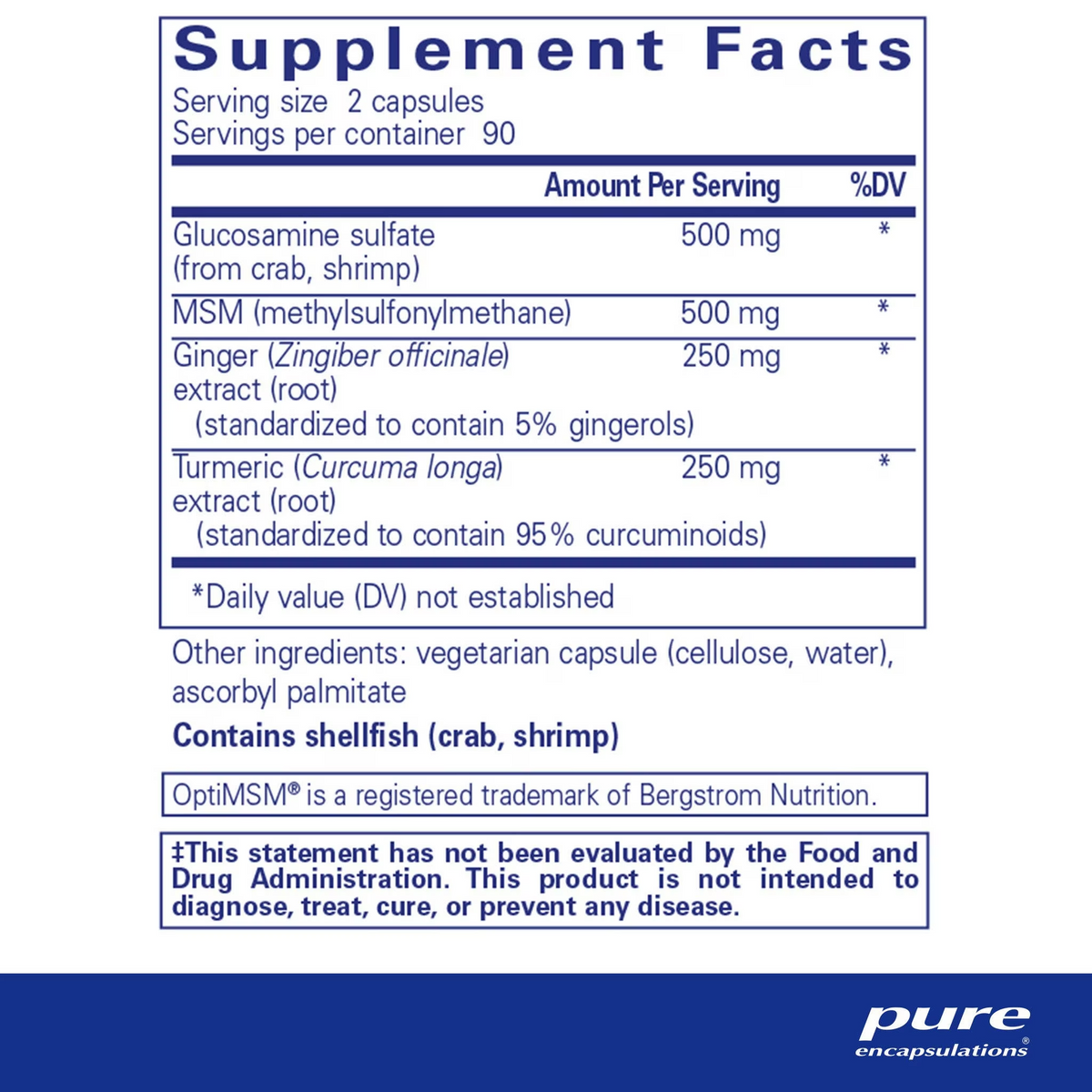 Glucosamine/MSM with joint comfort herbs
