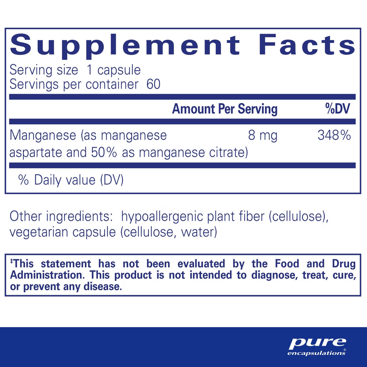 Manganese (aspartate/citrate)