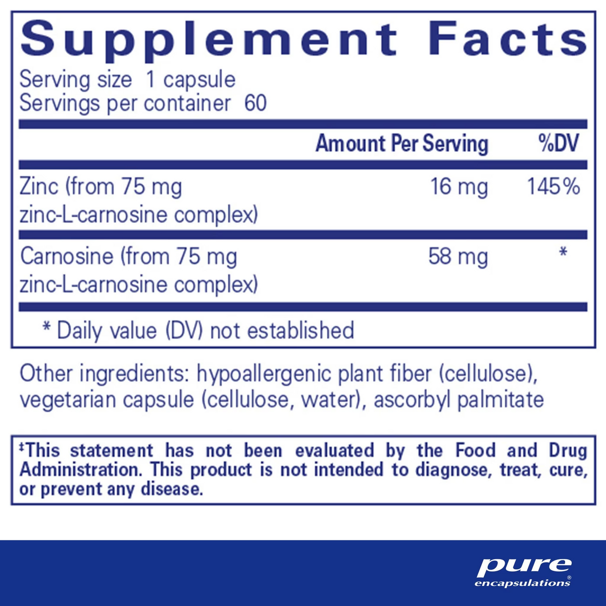 Peptic-Care‡ (Zinc-L-Carnosine)