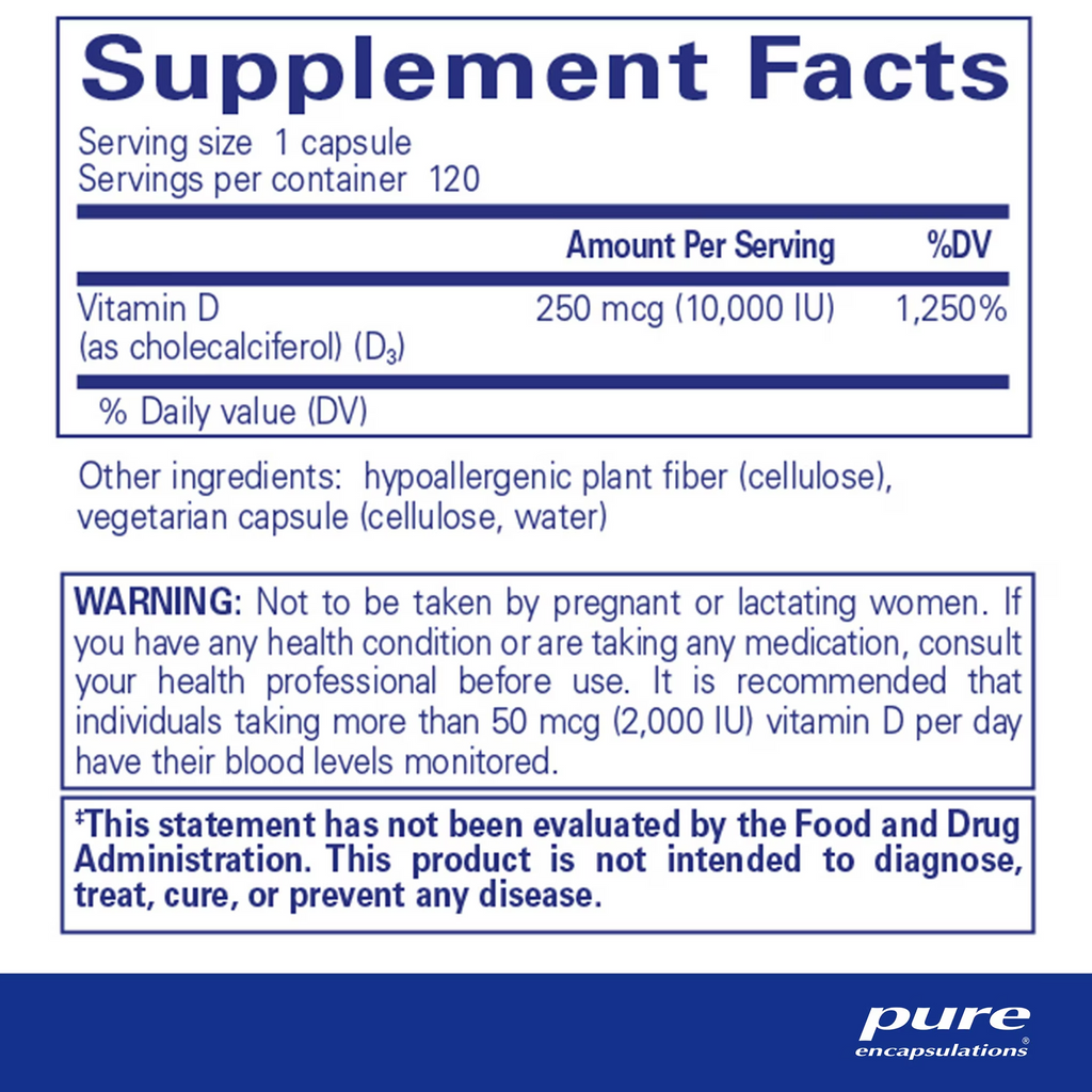 Vitamin D3 250 mcg (10,000 IU)